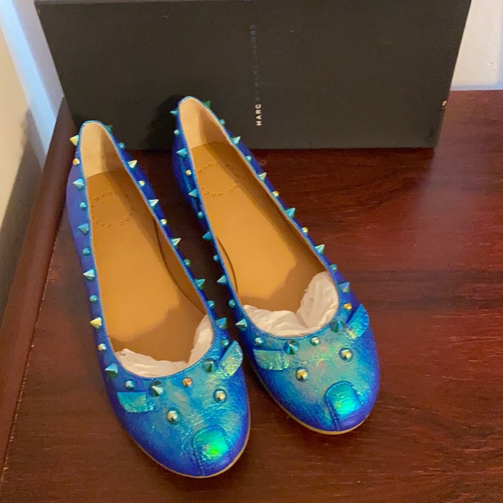 NWT Marc By Marc Jacobs Blue Mouse Flats
